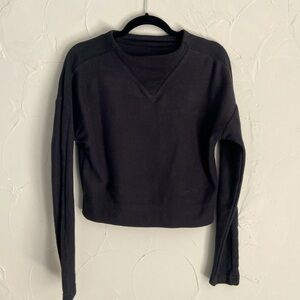 Black Reebok cropped sweater